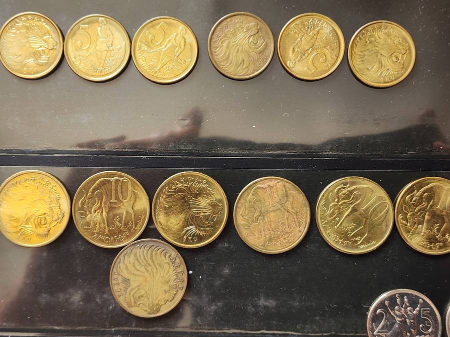 COINS - ETHIOPIA, lot of (25) brass, silver with LIONS HEAD, Animals and People celebrating -WOW!