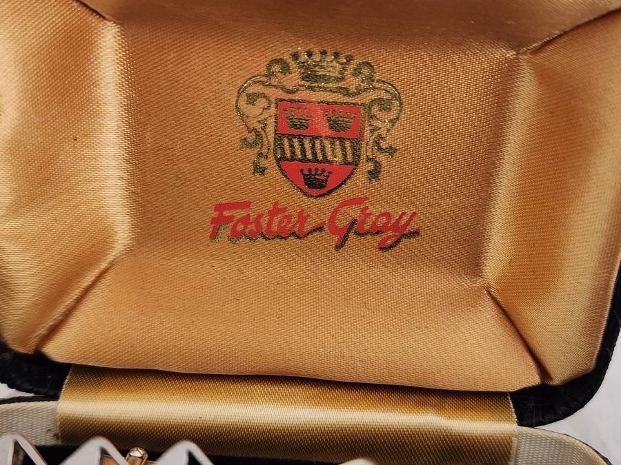 CUFFLINKS - "FOSTER GRAY" heavy silver pair in Box- brand new and highly desirable items, WOW!