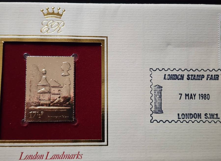 STAMPS - GB FDC's (5) London 1980 with 22 Ct GOLD stamps- amazing and wonderful bargain, scarce (5)