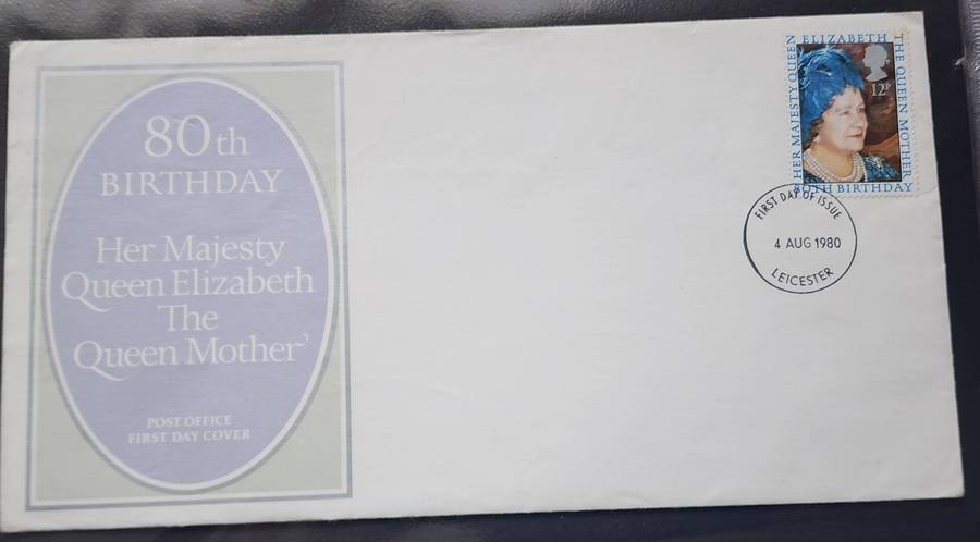STAMPS - GB FDC's(2) 1990 Queens Awards plus 1980 Queen Mother FDC, Control strip of 5!! amazing lot