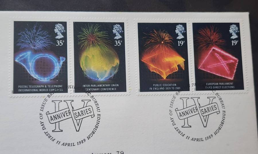 STAMPS - GB FDC's (2) RSPCA Animals & GB Anniversaries- 1989 /90 superb covers, lovely topics!