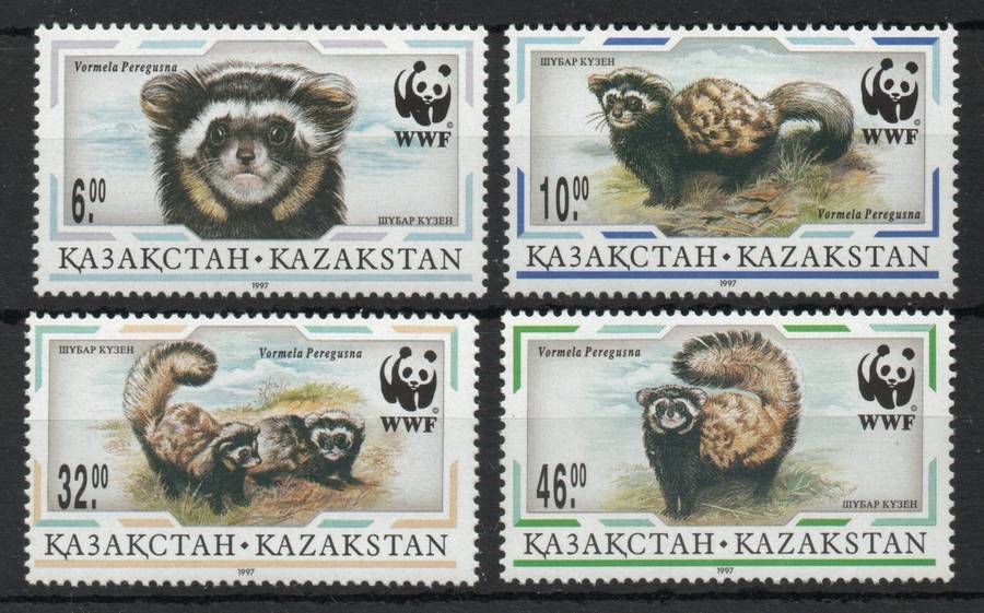 Kazakhstan 1997 Animals Marbled Polecat set of 4 unmounted mint. SG 148-151. Cat £6,65 (2013)
