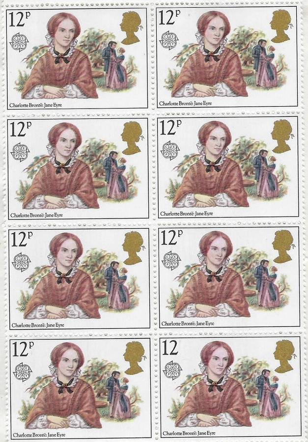 GREAT BRITAIN   198012pmmSG 1125famous authoresses   b,ock of 8  CAT R 75