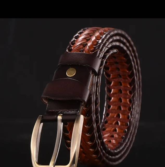 MENS GENIUNE LEATHER COWHIDE BELT 110CM