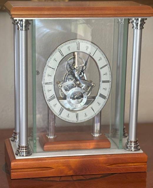 Seiko Oval Rectangular Skeleton Quartz  Anniversary Clock Made in Japan
