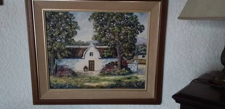 Cape Dutch House Oil On Board