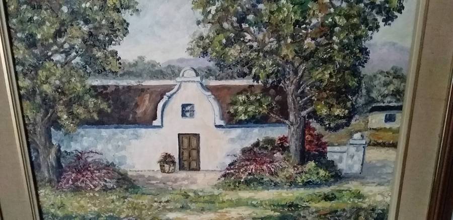 Cape Dutch House Oil On Board