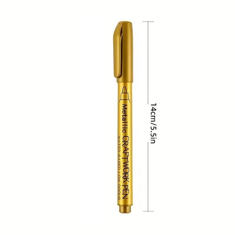 4pcs Gold Metal Waterproof Permanent Marker