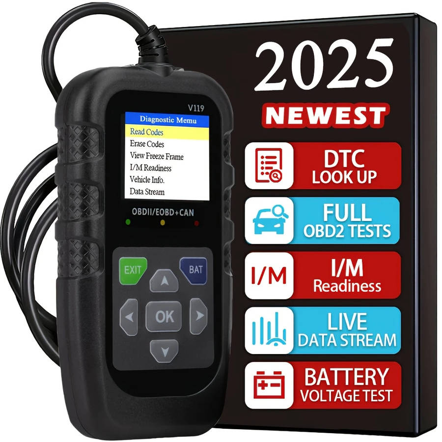 OBD II Color Car Fault Detector Code Reader OBD2 Scanner Diagnostic Tool Car V119