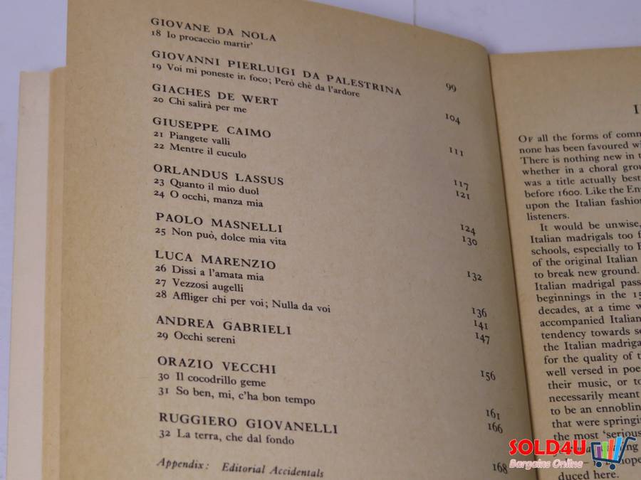 The Penguin Book of Italian Madrigals for Four Voices by Jerome Roche