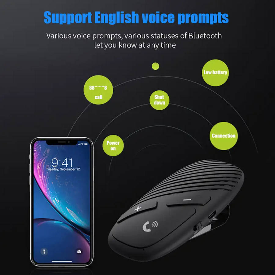 Bluetooth Handsfree Speaker Car Kit Music Player