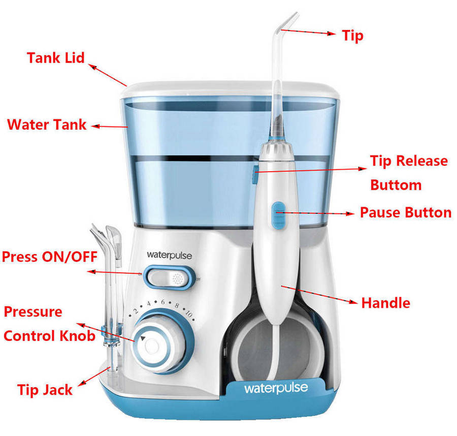 Waterpulse V300 800ml Oral Irrigator Dental Flosser Oral Hygiene Water Flossing Cleaner