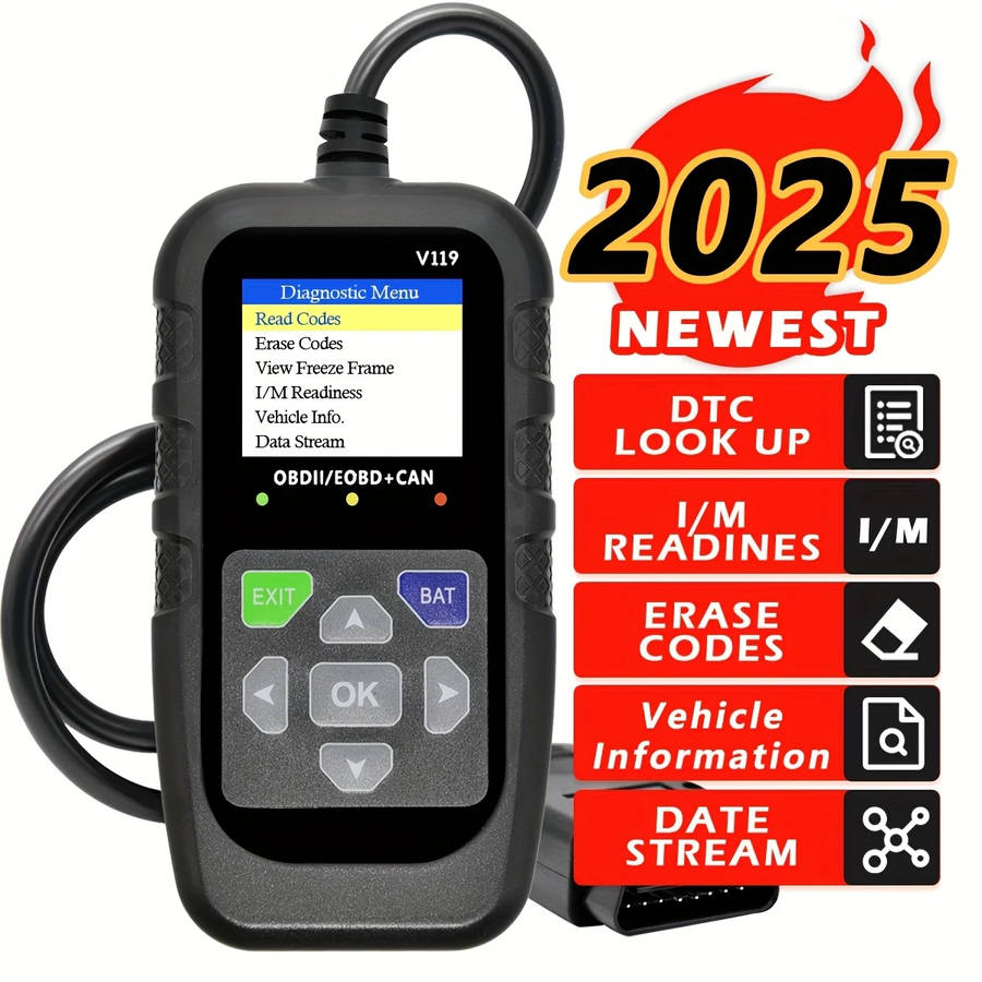 OBD II Color Car Fault Detector Code Reader OBD2 Scanner Diagnostic Tool Car V119