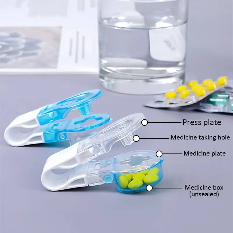 Compact Pill Dispenser with Capsule Opener