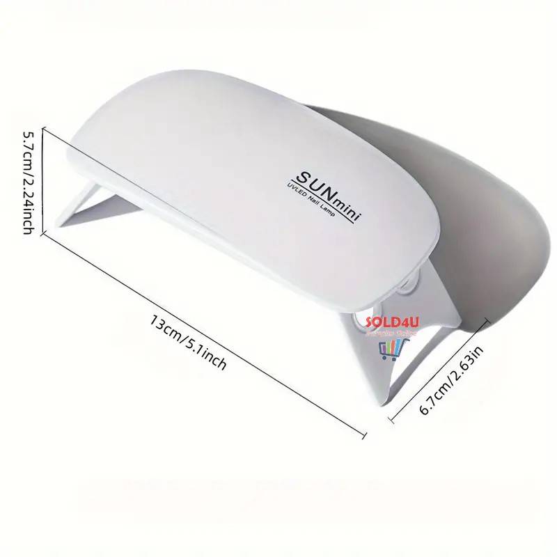 Mini UV Nail Dryer 6 UV LED - UV/LED Nail Lamp for Gel Varnish Curing