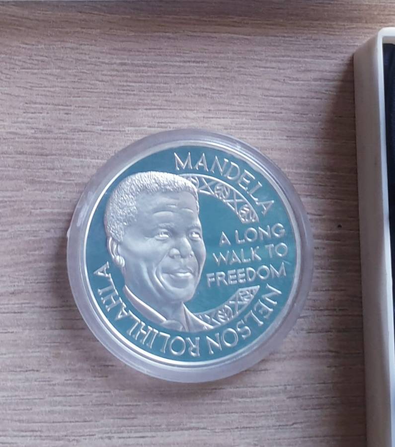 1993 NOBEL PRIZE WINNER MANDELA/DE KLERK 1 OZ ISSUED 2009 MINT OF NORWAY 25000 MINTAGE