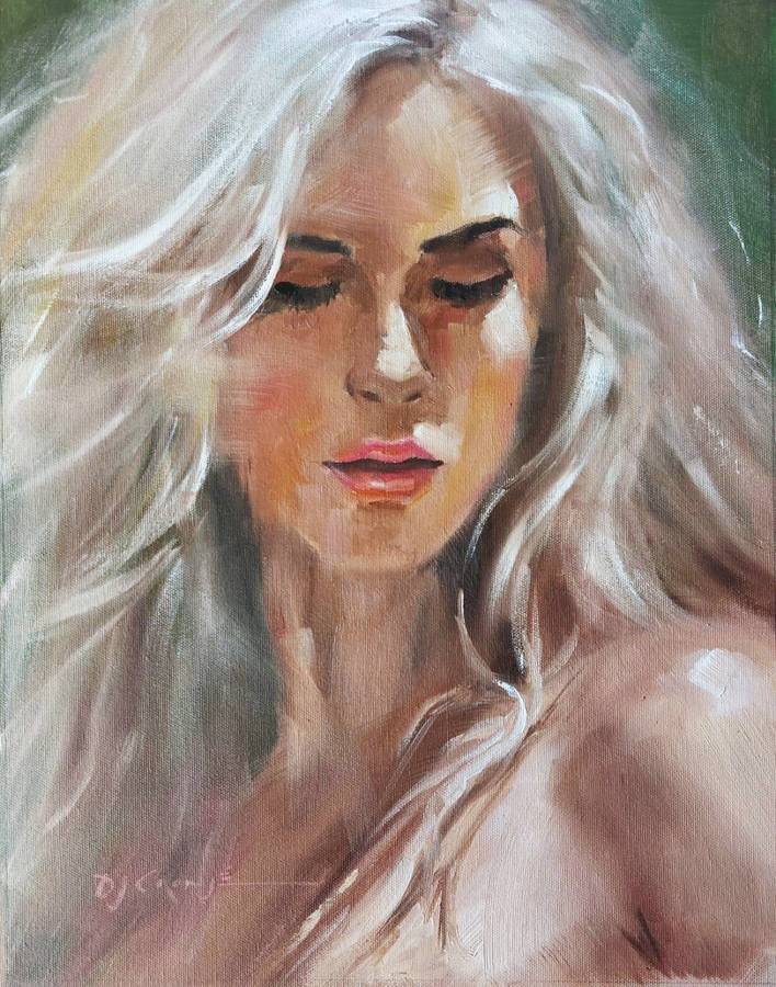 Intense, oil painting by Danie Cronjé, unframed