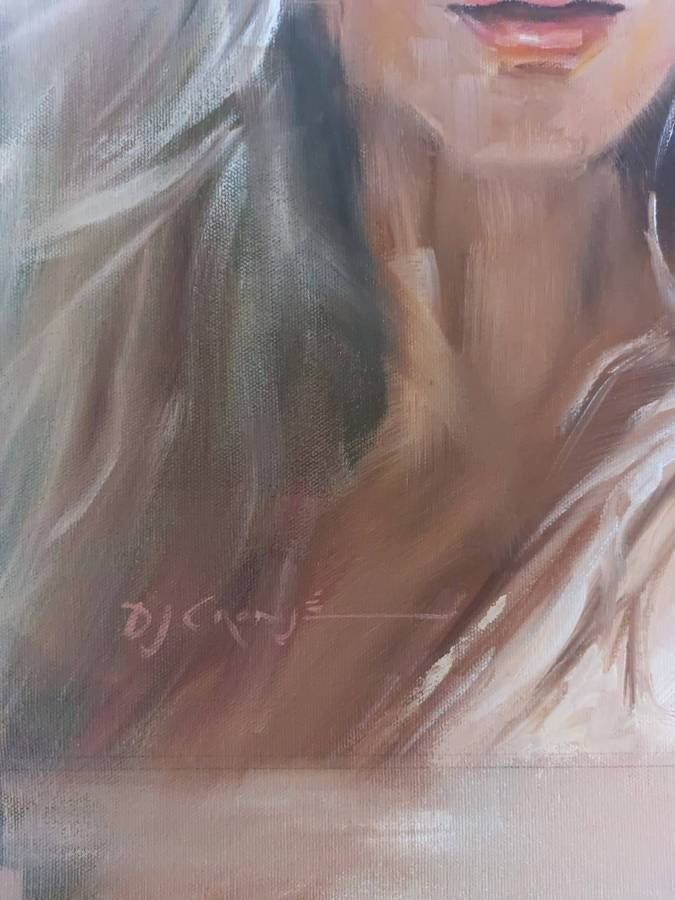 Intense, oil painting by Danie Cronjé, unframed