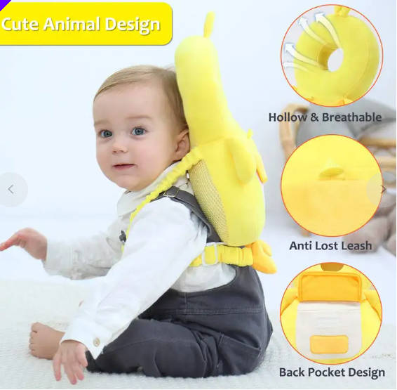 Baby Head Protection Backpack Cushion Toddlers Walker Safety Pad-Duck