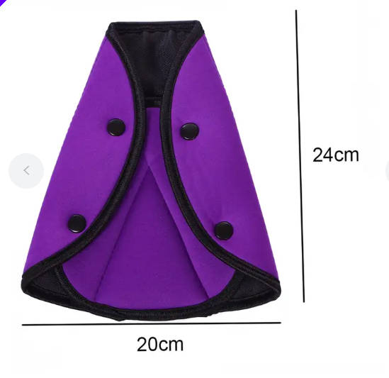 Car Seatbelt Safety Cover Triangle Positioner Seatbelt Adjuster-Purple