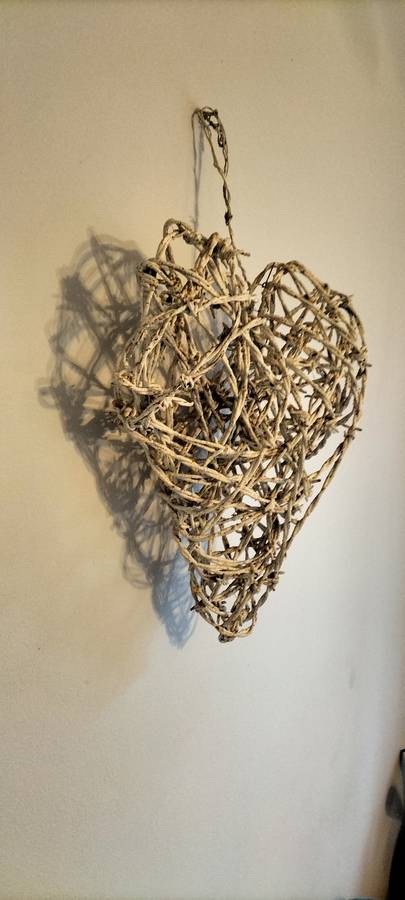 A Magnificent Huge Barb Wire Heart Hanging Mobile Decoration