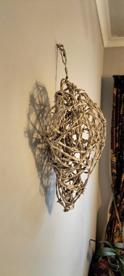 A Magnificent Huge Barb Wire Heart Hanging Mobile Decoration