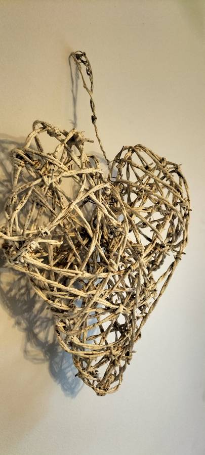 A Magnificent Huge Barb Wire Heart Hanging Mobile Decoration