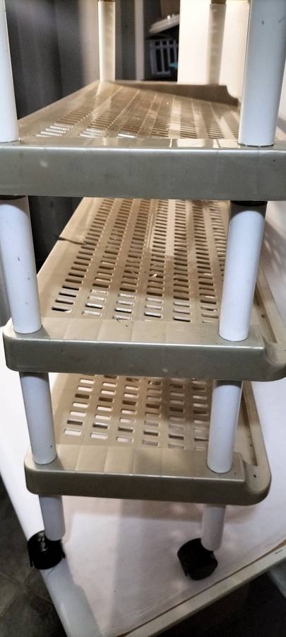 4 Tier Plastic Storage Unit on Wheels