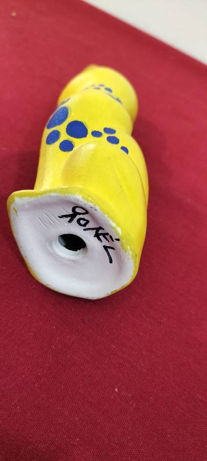 An Absolutely Magnificent Bohemian Hand Painted Cat (Nr8)