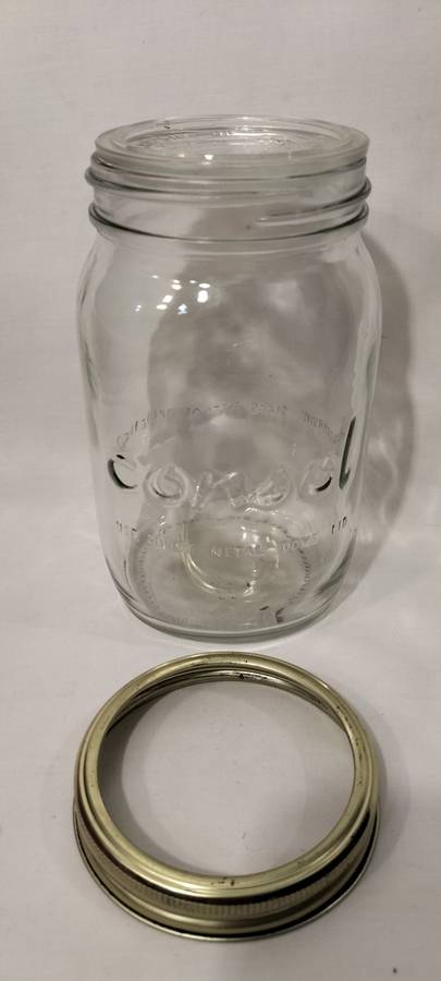 Quality Consol Glass Preserve Jar with Glass dome and Metal Ring 1000ml 1Liter. (type2)