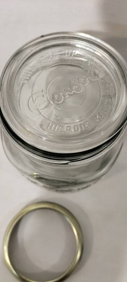 Quality Consol Glass Preserve Jar with Glass dome and Metal Ring 1000ml 1Liter. (type2)