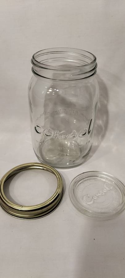 Quality Consol Glass Preserve Jar with Glass dome and Metal Ring 1000ml 1Liter. (type2)