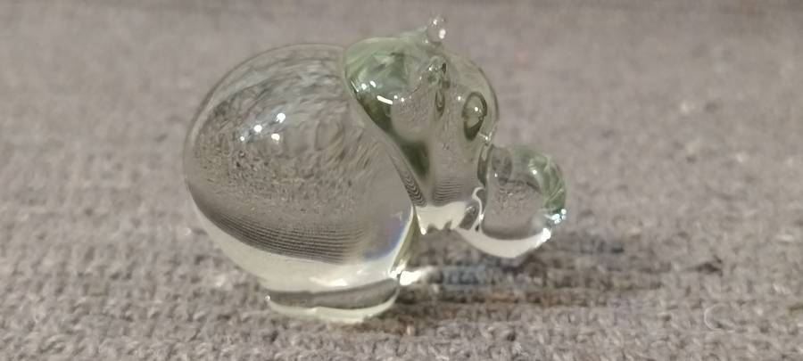 A Beautiful Intact Ngwenya Glass Hippopotamus