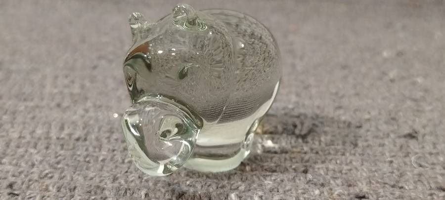 A Beautiful Intact Ngwenya Glass Hippopotamus