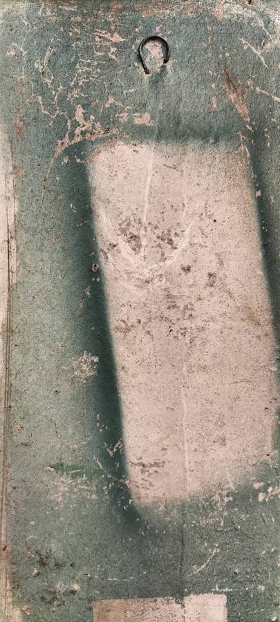 A Magnificent Egyptian Theme Green and Gold Cement Aged Look Wall Hanging (nr1)