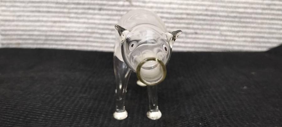 Extremely Rare and Delicate Bolls Hand Blown Elephant Brandy Holder/Decanter