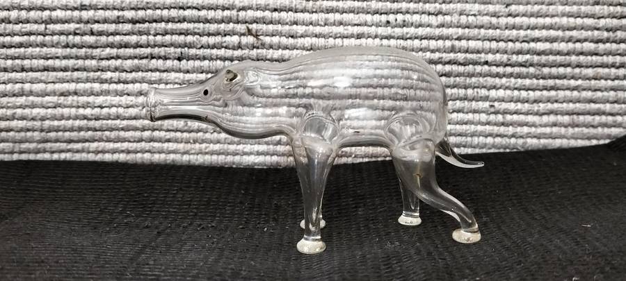 Extremely Rare and Delicate Bolls Hand Blown Elephant Brandy Holder/Decanter
