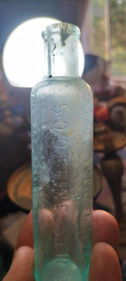 165 Years Old Extremely Rare 1860 Curtis & Perkins Proprietors Soothing Syrup Bottle (nr2)