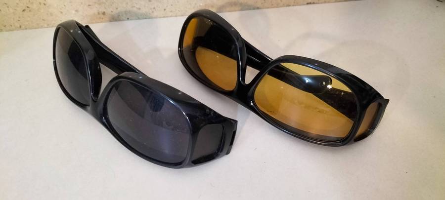 A Pair of Day and Night Anti Glare Glasses