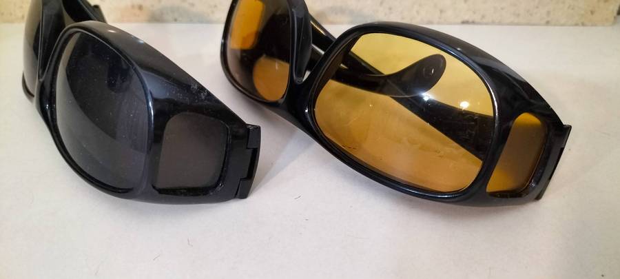 A Pair of Day and Night Anti Glare Glasses