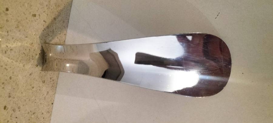 A Magnificent Vintage Solid Stainless Steel Shoe Horn