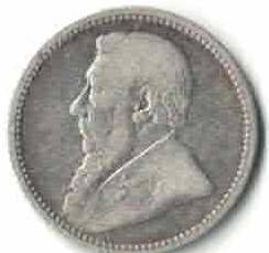 ZAR Kruger 1895 6P  Sixpence