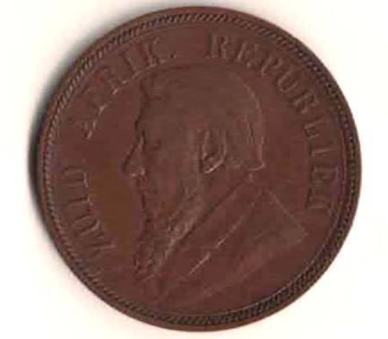 ZAR Kruger 1898 Penny  AU condition!