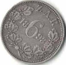 ZAR Kruger 1893 6P  Sixpence