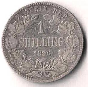 ZAR Kruger 1896 1 shilling
