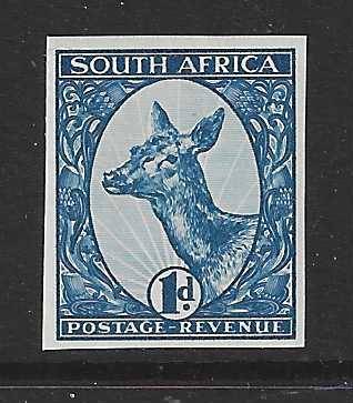 Union: 1929 Imperforate Booysen essay in scarce blue. Superb MNH.  See below.