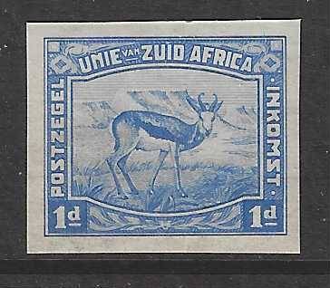 Union: 1923 the rare BLUE Harrison Essay Imperf MNH.