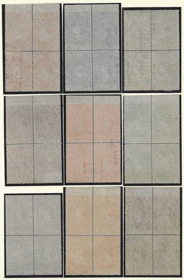 Transvaal 1878 Original 9 Values from Bradbury Wilkinson Archives