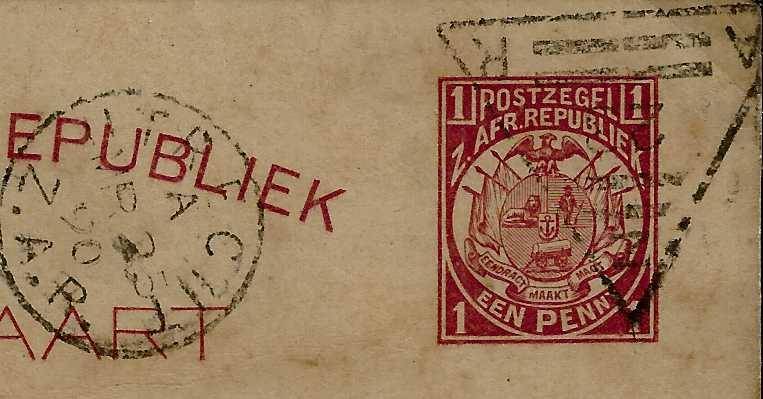 Transvaal: Triangle "23" UTRECHT Proving card. Very Scarce. See below.