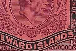 Leeward Islands: `MISSING PEARL` George VI SG 114ba fine mint.